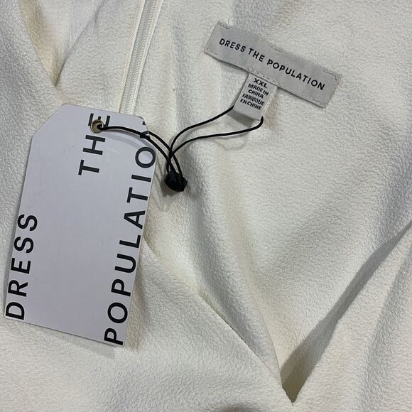 DRESS the Population Bridal Barbie Dress
luxe crepe Gown Wedding XXL NWT - Picture 10 of 14